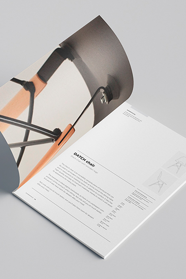 Diseño editorial. Revista catálogo de muebles de diseño.